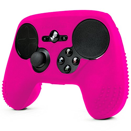 ParticleGrip STUDDED Skin for Steam Controller by Foamy Lizard – Sweat Free 100% Silicone Skin Cover w/Raised Anti-slip Studs *CONTROLLER NOT INCLUDED* (SKIN, PINK)