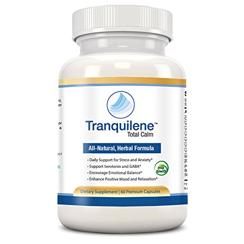 Tranquilene Total Calm by Tranquility Labs - Stress & Anxiety Relief - All Natural Herbal Supplement - 60 Capsules - Extra Strength with Ashwagandha, Bacopa, B-Complex & More