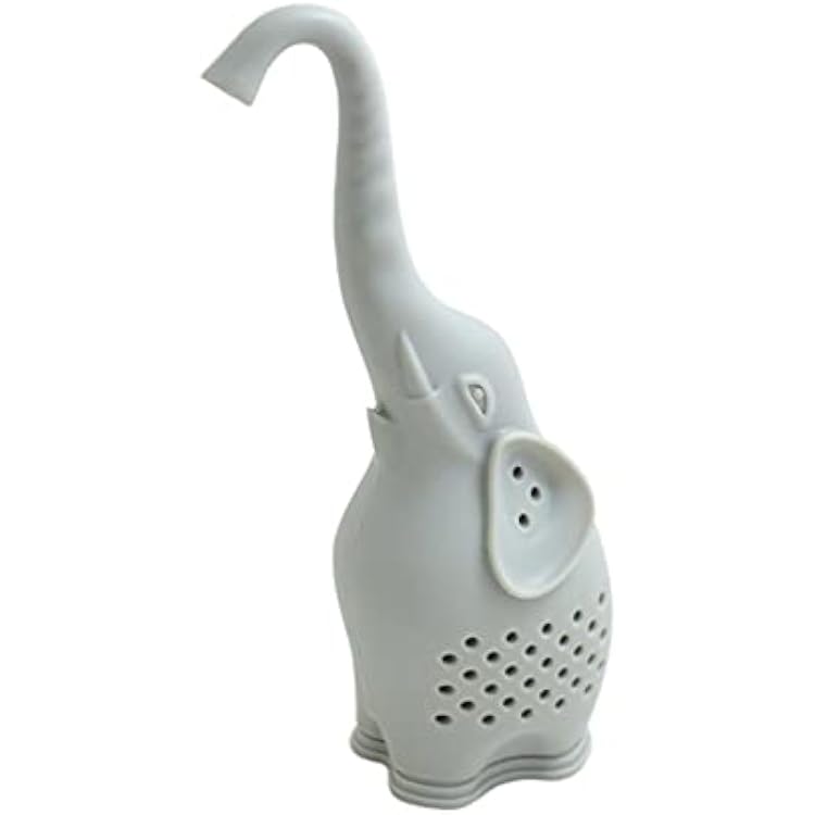 BronaGrand 1PCS Silicone Tea Infuser Creative Elephant Tea Strainer Grey