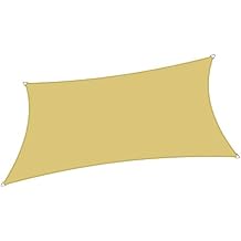 Alion Home 6' x 10' Rectangle Waterproof Polyester Woven Sun Shade Sail (1, Desert Sand)