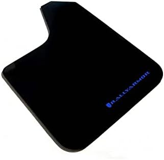 Rally Armor MF12-BAS-BL Basic Black, Blue Mud Flap with Logo (Universal Fitment (no Hardware) Basic), 1 Pack