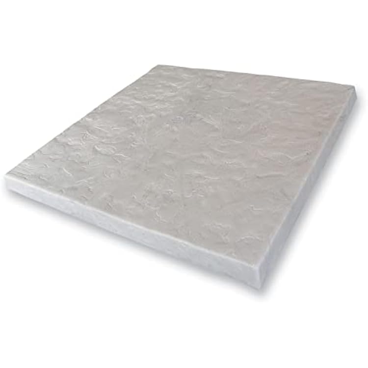 Flat Rock Rain Barrel and AC Unit Paver Patio Pad 24x24 Natural Gray Tile Easy Installation - 6pk