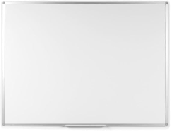 24" (2 ft) Width x 36" (3 ft) Height - White Steel Surface - Aluminum Frame - Rectangle - Horizontal/Vertical - Wall Mount - 1 Each-MA03759214-Office Supplies