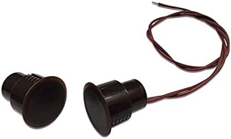 3 pcs Recessed Brown Door Contacts NC Security Alarm Door Window Sensors With Magnetic Reed Switch. These 34 Door Contact Position switches (DCS) Work with All Access Control and Burglar Alarm Systems