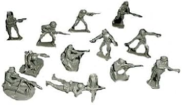 Classic Toy Soldiers WWII German Infantry 12 Figures in 12 Poses in Gray