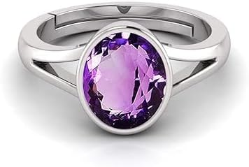 Natural Amethyst Statement Ring, Solitaire Amethyst Ring Woman And Men Ring