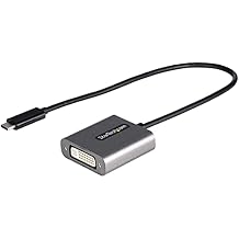 USB C to DVI Adapter - 1920x1200 USB Type C to DVI-D Display/Monitor Video Converter, USB-C Dongle, Thunderbolt 3 Compatible, 12" Attached Cable - Upgraded Version of CDP2DVI (CDP2DVIEC)