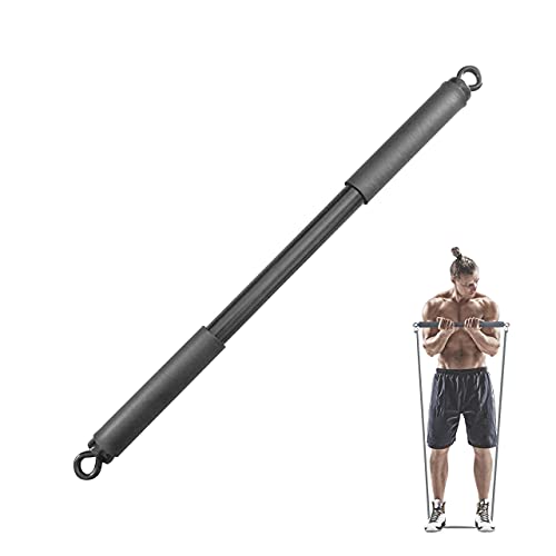 Resistance Bar, HORKEY Resistance Band Bar Portable Home Gym, 22 Inches Workout Bar, Full Body Workout Equipment, Workout Bar, Exercise Bar Bar Only