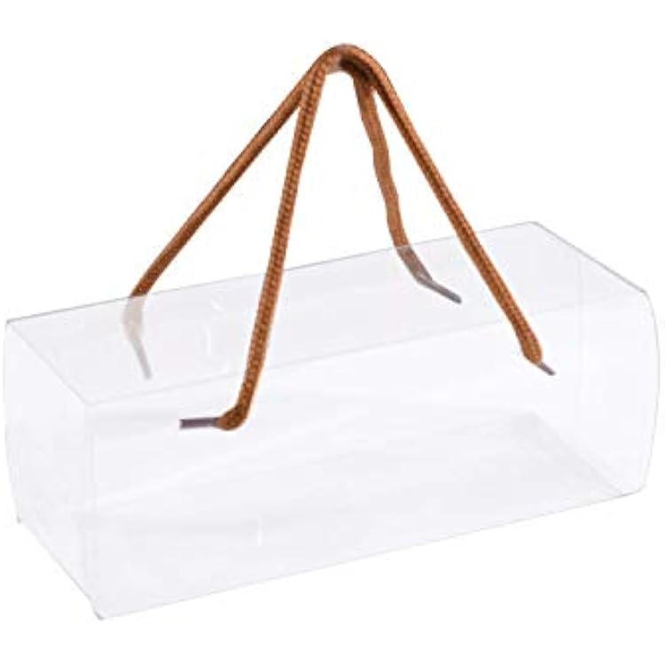 Clear PET Plastic Storage Boxes with string 8 Pack 8x3x3 - Transparent Gift Boxes, Empty Containers Packing Box for Party Favors Ideal for Cookies, Ornament, Gifts, Wedding, Birthday and Parties