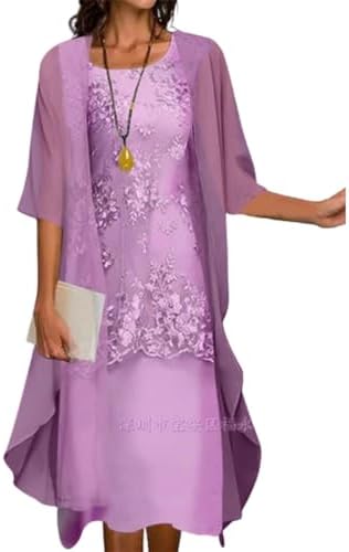 Two Piece Set Maxi Dress for Womens Chiffon Cardigan Wedding Guest Floral Print Midi Dresses