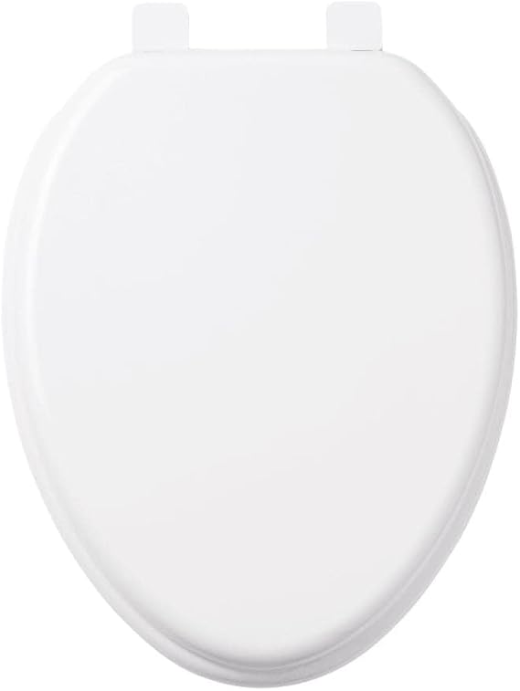 Signature Hardware 447334 Elongated Closed-Front Toilet Seat And Lid with Soft Close and Quick Release