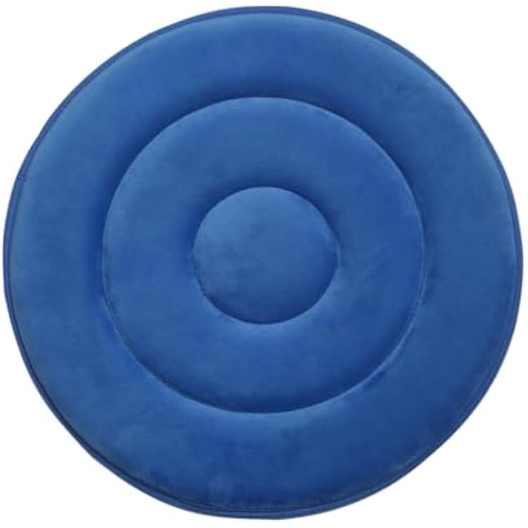 Swivel Seat Cushion with 360 Rotating, Active Seat Cushion Relieves Pressure on Waist to Turn Blue, 17.7x17.7
