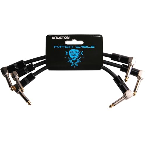 Valeton 3-Pack 6in. Patch Cables For Guitar Effect Pedals VPC-3