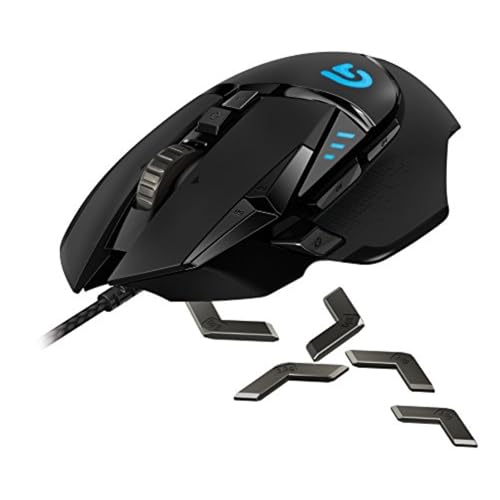 logitech G G502 Proteus Spectrum RGB Tunable Gaming Mouse, 12,000 DPI On-The-Fly DPI Shifting, Personalized Weight and Balance Tuning with 5 3.6g Weights, 11 Programmable Buttons