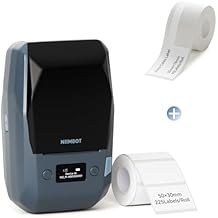 NIIMBOT M2 Thermal Transfer 2Inch Bluetooth Label Maker with White Cable Label Tape for Office Small Business School Home Cable Storage, Compatible with Phones & PC
