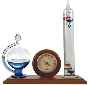Ambient Weather WS-YG501 Galileo Thermometer, Hygrometer and Glass Fluid Barometer