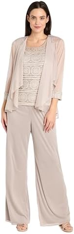 R&M Richards Womens Layered Elegance Pantsuit