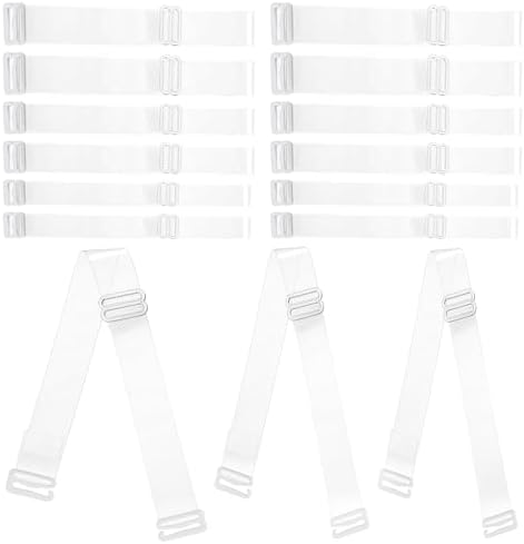6 Pairs Transparent Bra Straps Clear Bra Straps Invisible Adjustable Shoulder Strap Non-Slip Shoulder Strap for Women Strapless Bras(3 Sizes)
