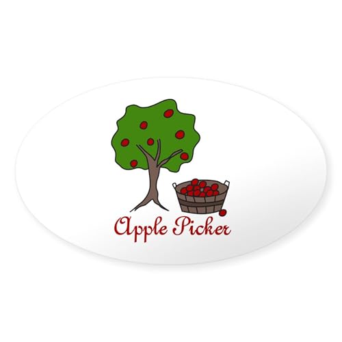 CafePress Apple Picker Sticker Oval Car Bumper Sticker