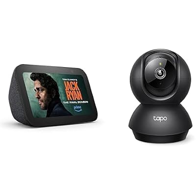 Echo Show 5 (3rd Gen) Smart Display Bundle with Tapo 2K Pan/Tilt Indoor Security Camera