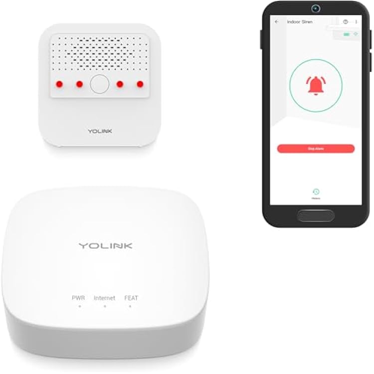 Smart Siren Alarm, Wireless Home Security Alarm with 110 dB Loud Audible Alerts, Remote Control, Compatible with Alexa, Google, Home Assistant, IFTTT - Hub Included