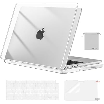 MOSISO Compatible with MacBook Pro 14 inch Case M5 2026 M4 2025 M3 M2 M1 2024-2021 A3427 A3426 A3434 A3112 A3185 A3401 A2918 A2992 A2779 A2442,Hard Case&Keyboard Skin&ScreenFilm&Pouch, Transparent