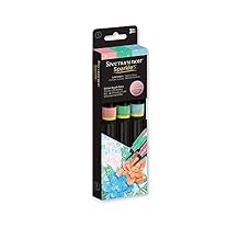 Sparkle Water-Based Fine Micro-Pigment Markers - Pack of 3 - Includes Flexible Brush Nib - by Spectrum Noir (Soft Pastels)