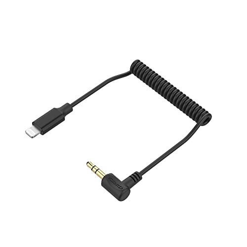 COMICA CVM-D-MI 3.5mm TRS to Lightning Audio Output Cable, Microphone Adapter for iPhone, 3.5mm TRS Audio Output Microphone Plug to iPhone