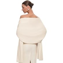 PULI Women's Pashmina Shawl Wraps for Evening Dress Large Scarf Blanket Long Wedding Bridal Winter Warm Shoulder Wrap