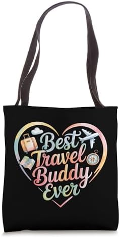 Best Travel Buddy Ever Traveling Heart Tote Bag