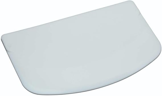 KitchenCraft Plastic Dough Cutter and Scraper, 9 x 13.5 cm (3.5" x 5.5") - White