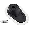 Speedway Motors Steering Column Teardrop Firewall Mounting Boot Seal with Stainless Steel Bezel Universal Fit 3/4 to 2-1/4 Inch Opening Includes Hardware