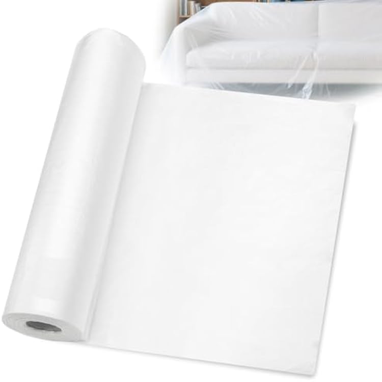 157.5 x 22 Yards Cushion Wrap Silk Film Waterproof, Cushion Wrap Silk Film Upholstery Cushion Wrap Easily Install Foam into Cushion Cover for Cushions, Packaging Wrap for Furniture Home Office Cover
