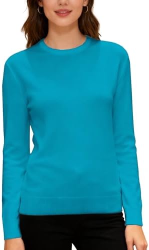 SANGTREE Womens Sweaters Crewneck Long Sleeve Soft Knit Pullover Jumper Tops Casual Fall Sweaters