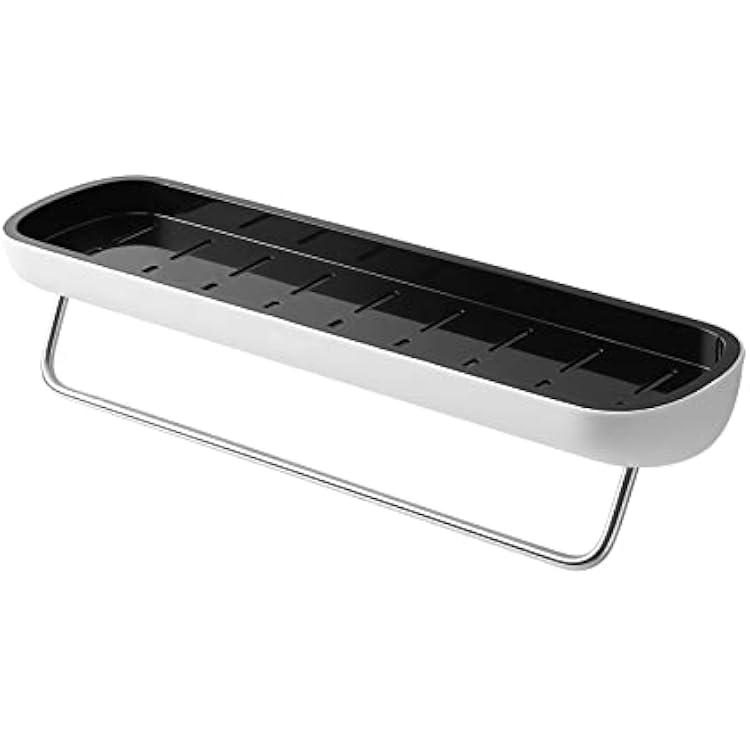 Floating Shelves Bathroom Shelf Organizer Wall Mounted Shampoo Spices Shower Storage Rack Holder Bathroom Accessories Fashion black