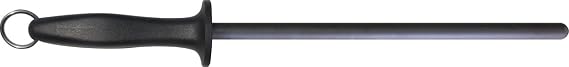 Non-Impact Black Ceramic Finish Knife Sharpener Rod, Knife Honing Rod, knife sharpeners for kitchen knives L 11 D 0.6