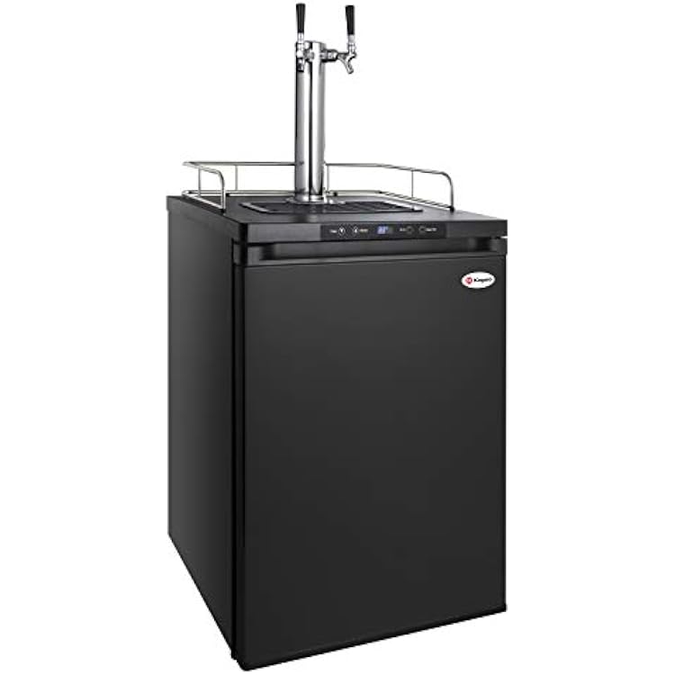 Kegco 3PHBK309B-2 Keg Dispenser, 2 Tap, Black
