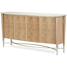 MICHAEL AMINI Villa Cherie Wood & Marble Sideboard - Caramel