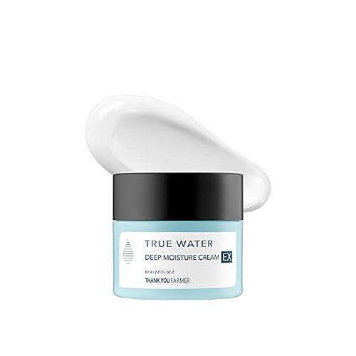 THANKYOU FARMER True Water Deep Moisture Cream EX - Hyaluronic Acid Moisturizer, Ceramide, Panthenol, Dermatologist Tested Korean Moisturizer for Face, Fragrance-free, 2.81 Fl Oz 80ml