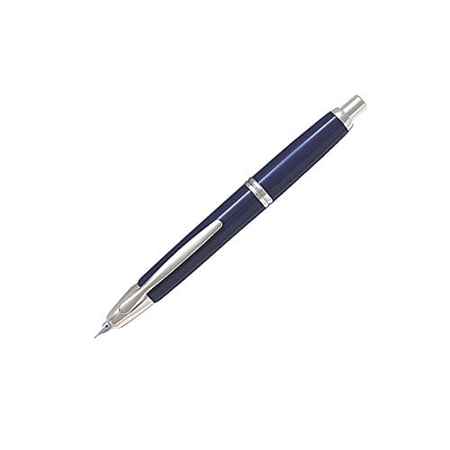 Namiki Vanishing Point Fountain Pen Blue & Silver Broad