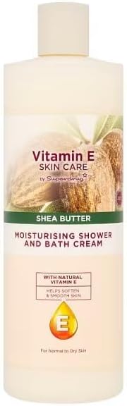 Vitamin E Moisturising Shower and Bath Cream with Shea Butter, 500ml