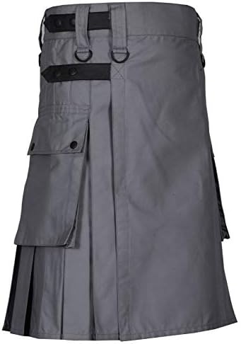Mens Modern Leather Straps Utility Kilts