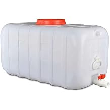 White Bucket Horizontal Square Water Storage Tank Large Capacity Water Tank 25L/50L/100L/150L/200L Thick Horizontal Water Tank with Lid Food Grade Plastic Bucket