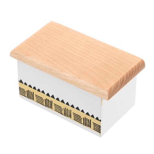 Miniature Wooden Toy Box Scale Dollhouse Furniture with Detailed Accessories for for Collectors and Creative Play and Realistic Design