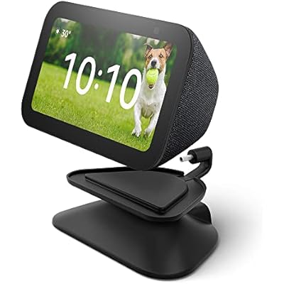 Echo Show 5 (3rd Gen) Adjustable Stand with USB-C Charging Port | Charcoal