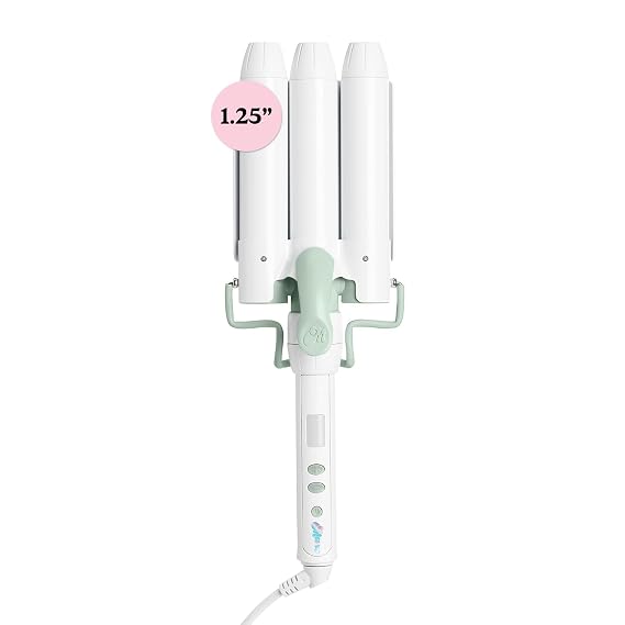Mane Mane-tain the Waves Kit - 1.25" 3 Barrel Hair Waver Styling Attachment & Power Bottom Base to Attach Multiple Hair Styling Irons - For Long-Lasting, Shiny Loose Curls & Beach Waves (2 Count)