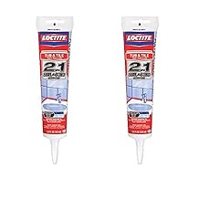 Loctite 1515861 Polyseamseal Tub and Tile Adhesive Caulk, 5.5-Ounce Tube, White - 2 Pack