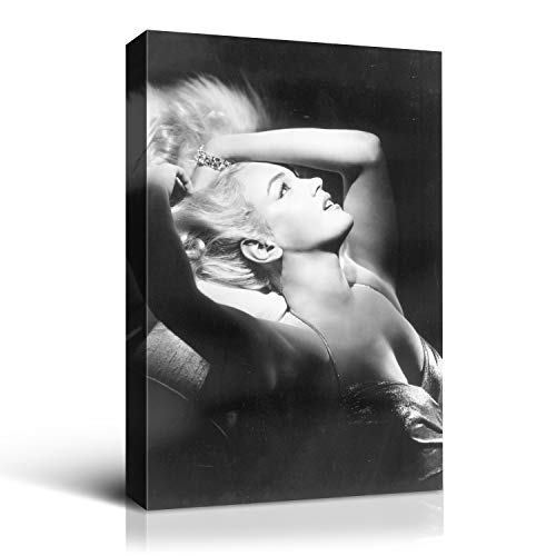 Denozer Marilyn Monroe Canvas Wall Art Poster 12x18 inch Classic Movie Stars Painting Home Decor Female Portrait Artwork for Living Room Bedroom