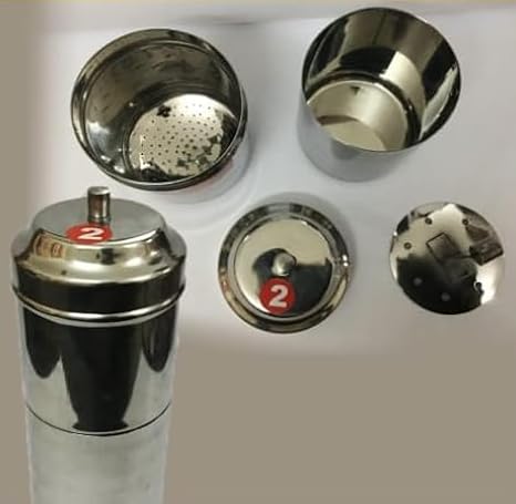 Stainless Steel South Indian Filter Coffee Maker (Size # 2) - 160 ml (Pack of 1)