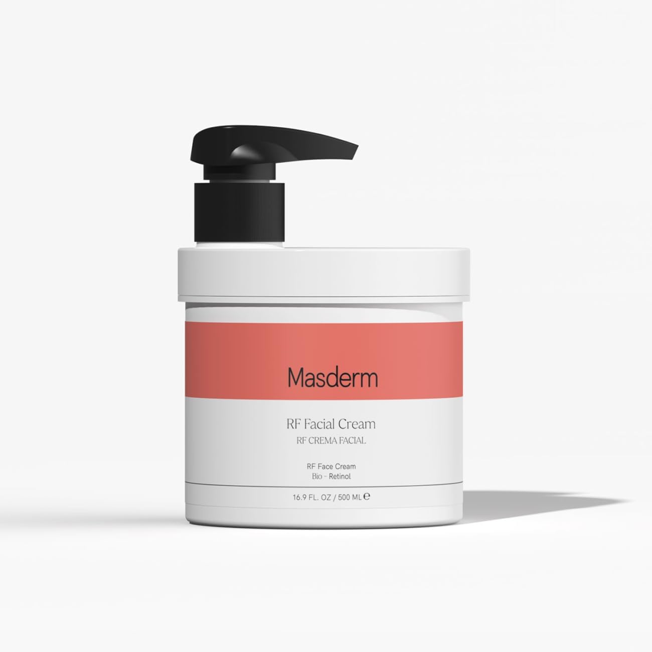 MASDERM Radiofrequency Face Cream, Hyaluronic Acid Moisturiser, Collagen, Anti-Wrinkle, Anti Age for a Long Lasting & Intense Hydration for women and men (500 ml)
